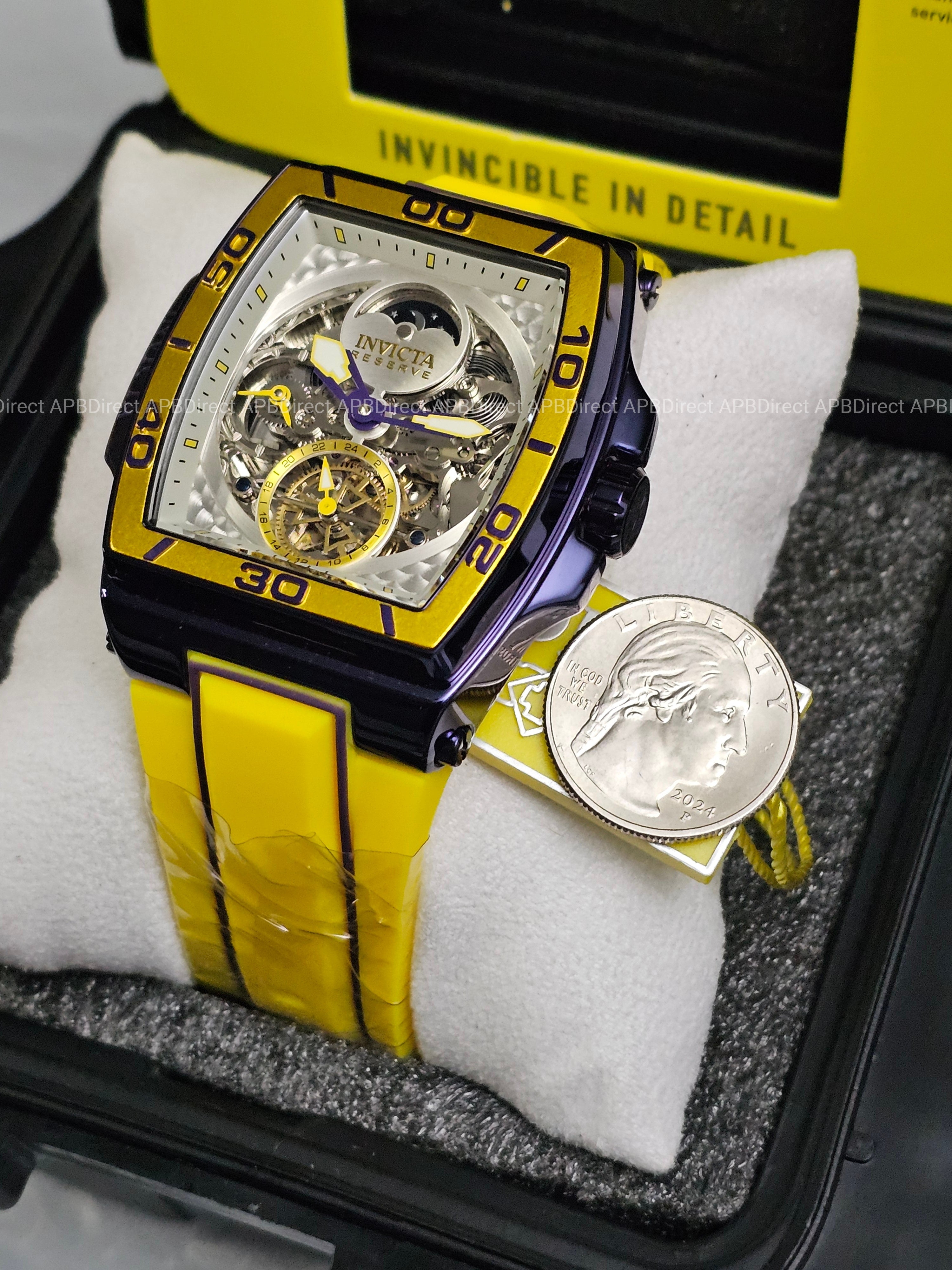 Invicta  S1 Rally – DIABLO – Dual Time Automatic Dark Purple Reserve Mens Watch