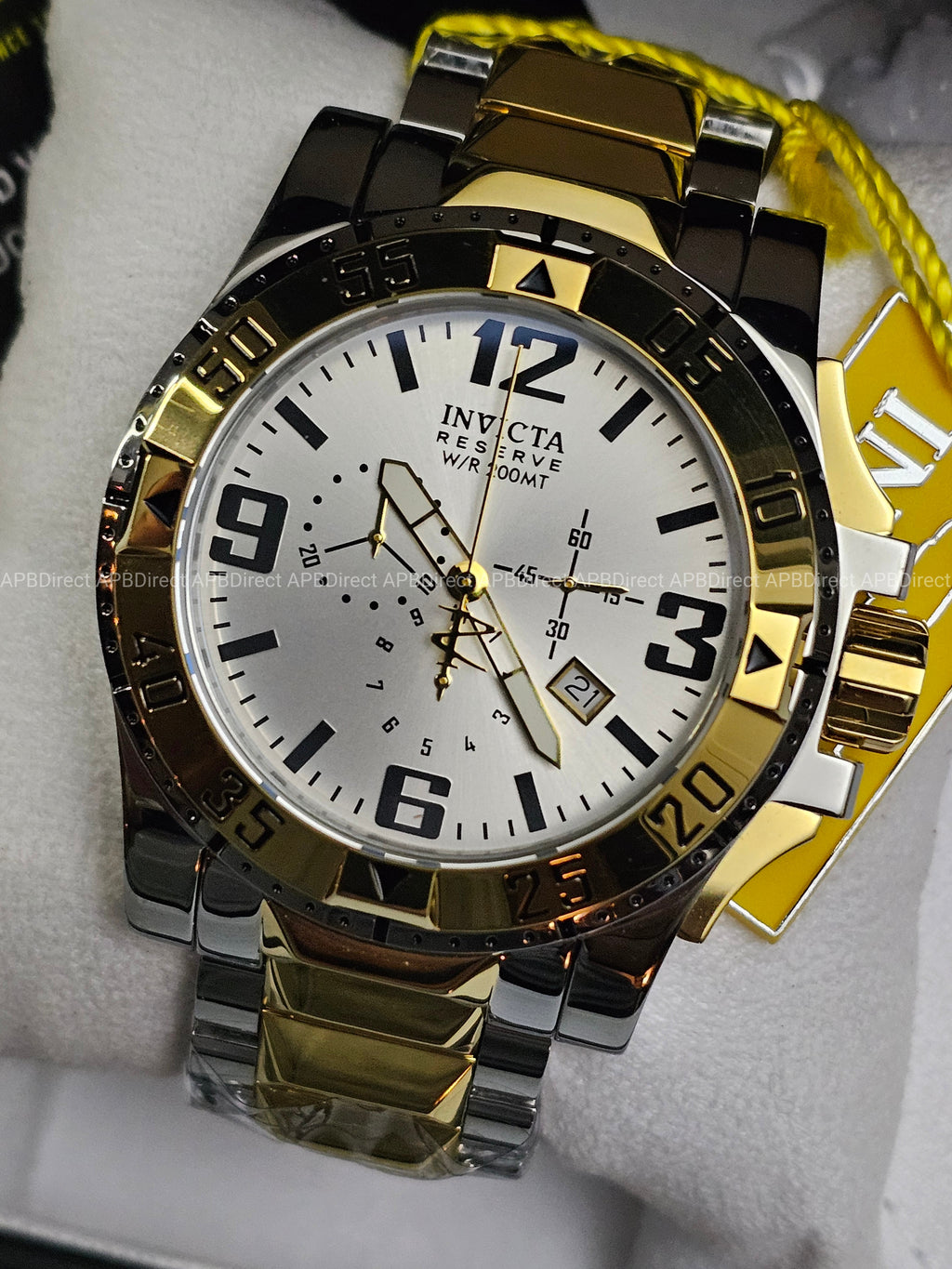 Invicta - EXCURSION - Gold Plated Platinum MOP Dial - Swiss Made - mens watch