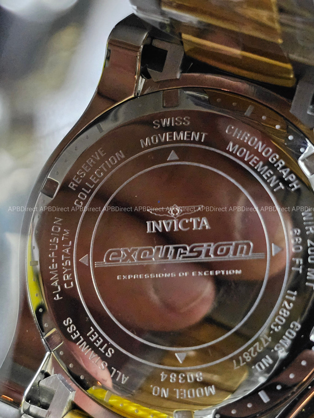Invicta - EXCURSION - Gold Plated Platinum MOP Dial - Swiss Made - mens watch