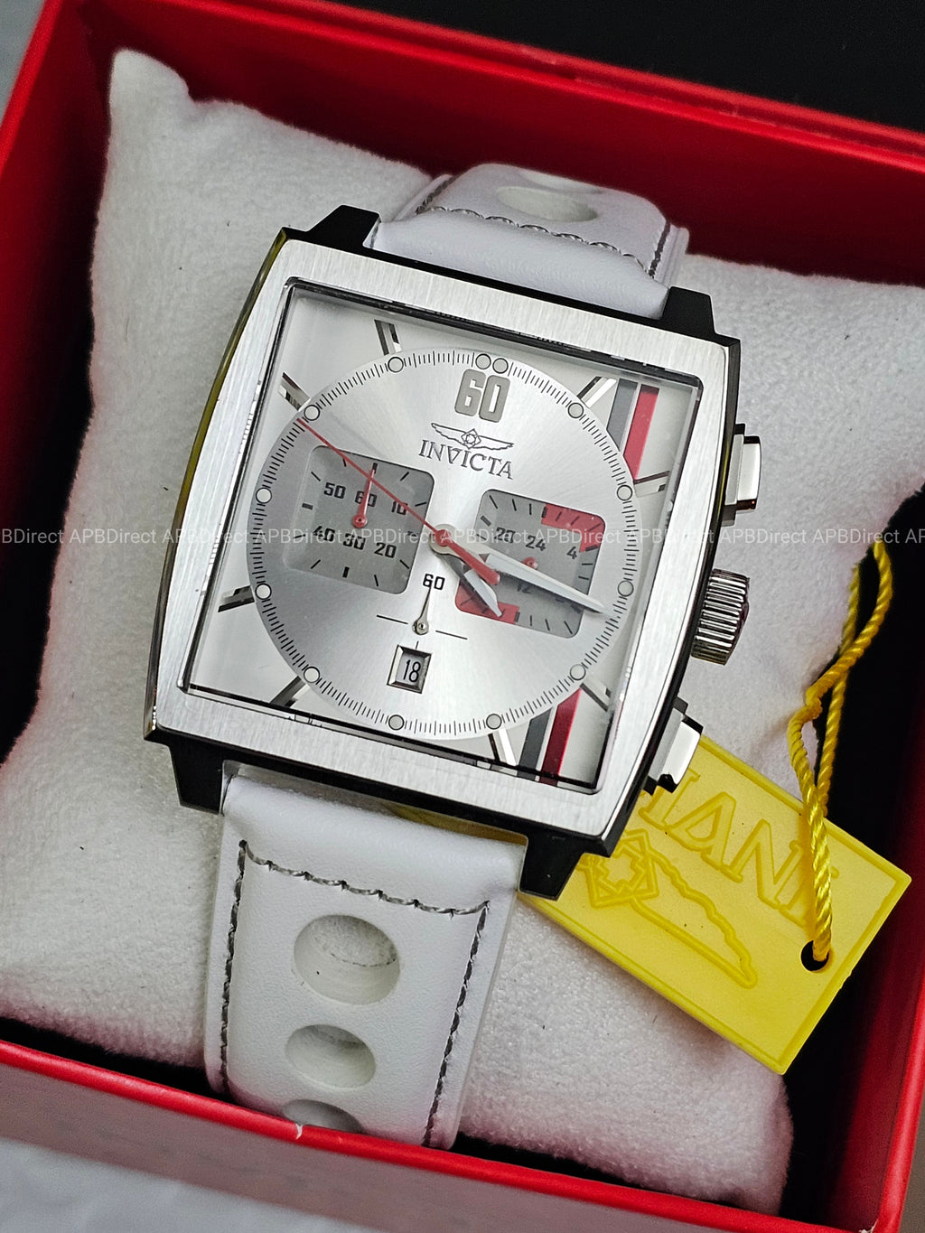Invicta Racing - S1 Rally Chronograph - White Leather Strap - Mens Watch
