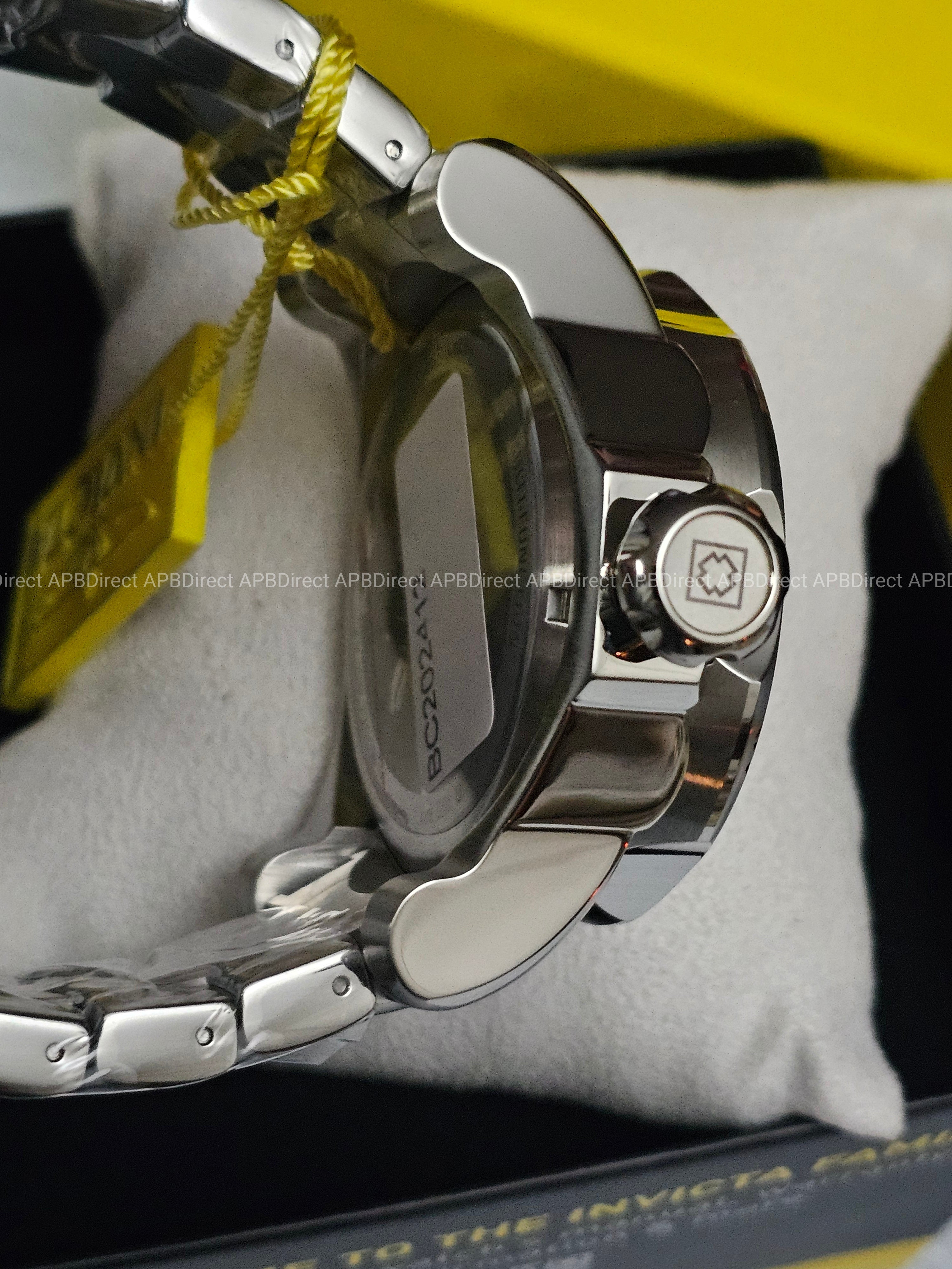 Invicta - VENOM - Partial Skeleton Gray & BLUE Dial 100m SS Bracelet mens watch